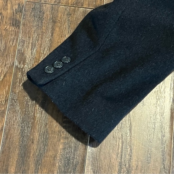 Christian Aujard Cashmere Blend Double Breasted Overcoat Mens 42 Black - Picture 6 of 16